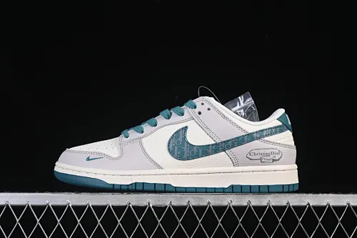 All categories Nk SB Dunk Series Nk SB Dunk Low High-end customized low-top sneakers Nike SB Dunk Low Dior co-branded white gray Anniversary high-end customized low-top casual sneakers ZH2588-277